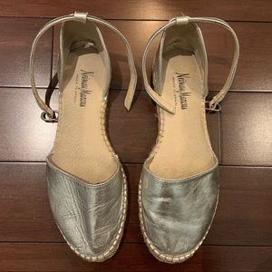 Neiman Marcus Silver Espadrilles